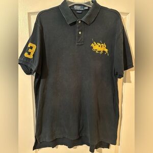 *Ralph Lauren Mens XXL GOLD TRIPLE PONY #3 Vintage Polo-Must See and Own Shirt*